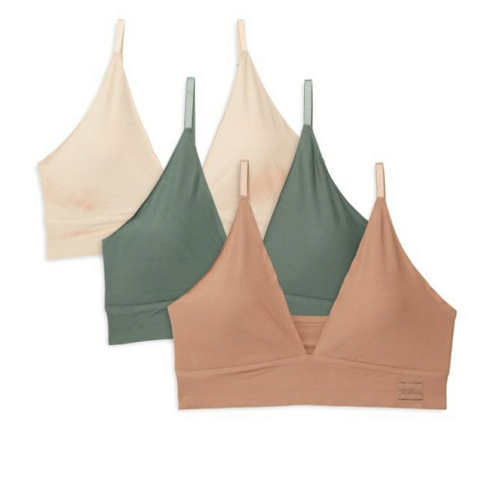 Danskin Intimates NWT 3-Pack Plunging V Neck Bralettes - L ( MSRP $54 USD)